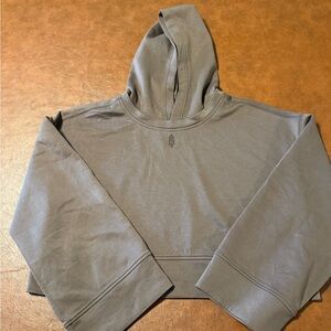 Free People movement playing games cropped hoodie in brown - size medium